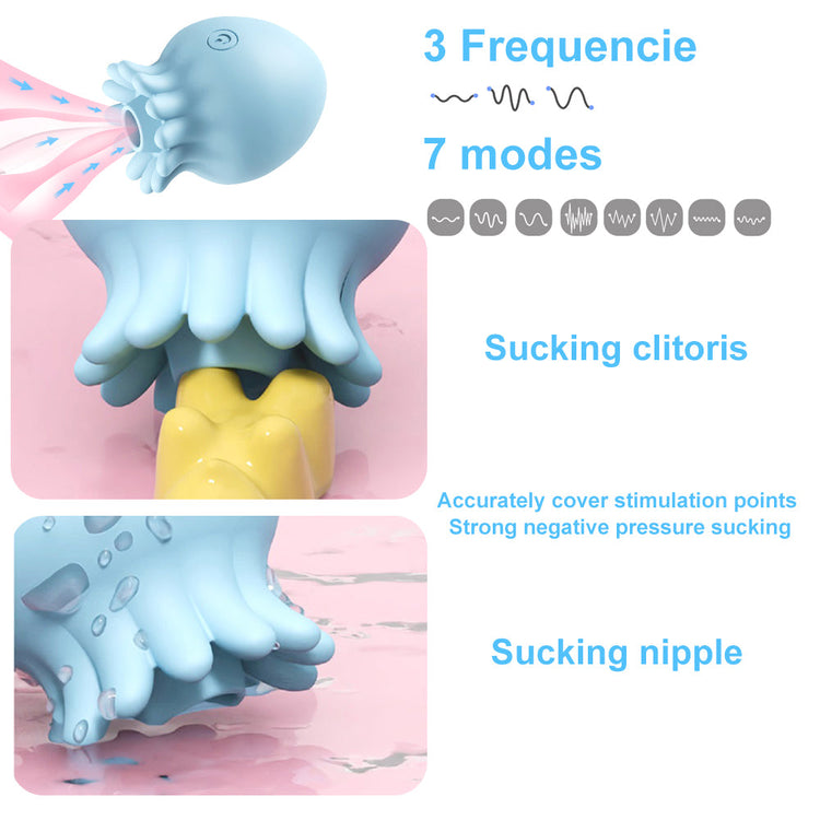 Sexeeg Jellyfish 10 Frequency Sucking Vibrator For Adult Sex Toys 