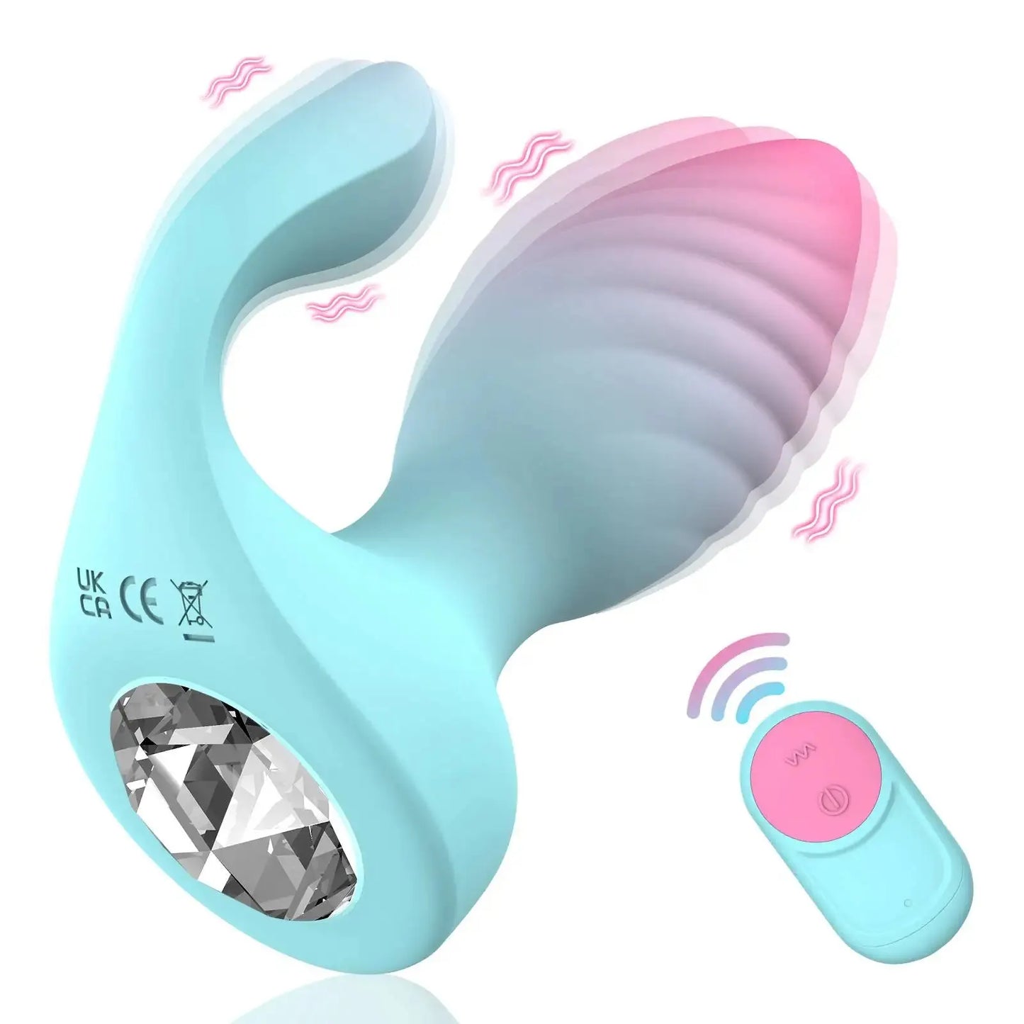 2 in 1 Butt Plug Remote Control Prostate Massager Dual Motors Anal Vibrator