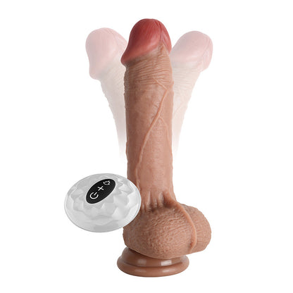 Sexeeg Waterproof 7 Frequency Retractable Swing Dildo 