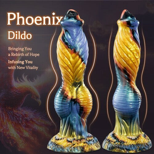 Sexeeg Phoenix Animal Texture 7 Thrusting Vibrating Big Sucker Monster Dildo 10.23 Inch