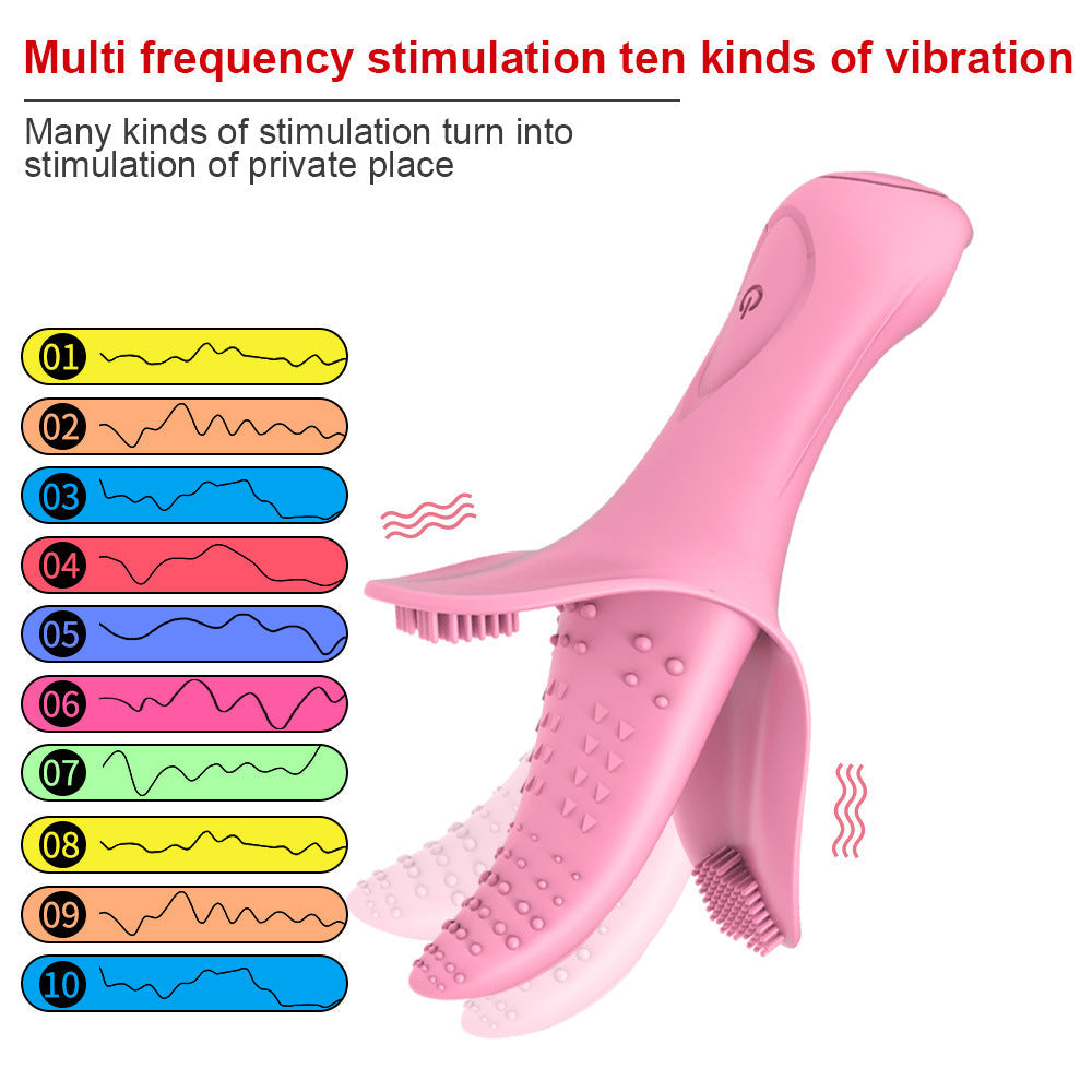 Sexeeg Silicone Tongue Vibrator 