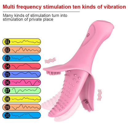 Sexeeg Silicone Tongue Vibrator 