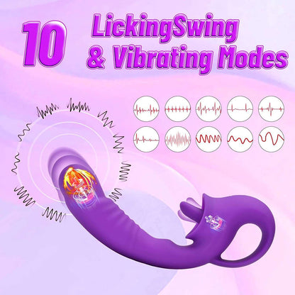 Sexeeg Ava 2-in-1 Tongue-licking Vibrator