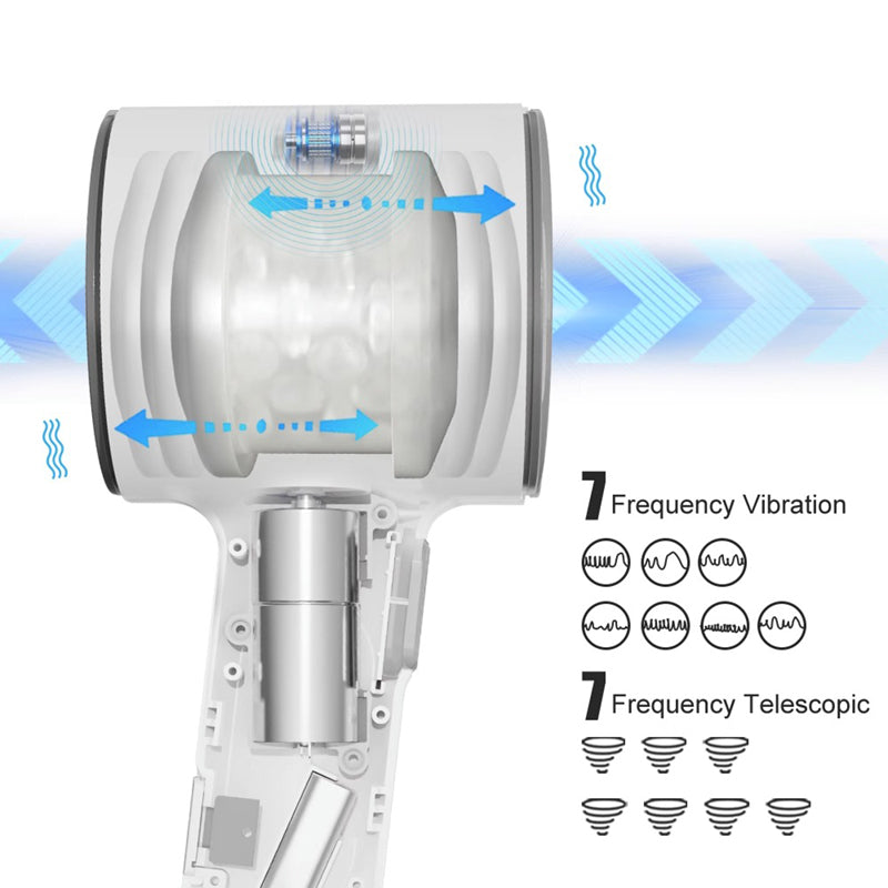 Sexeeg Frequency Telescopic Handheld Male Masturbator 