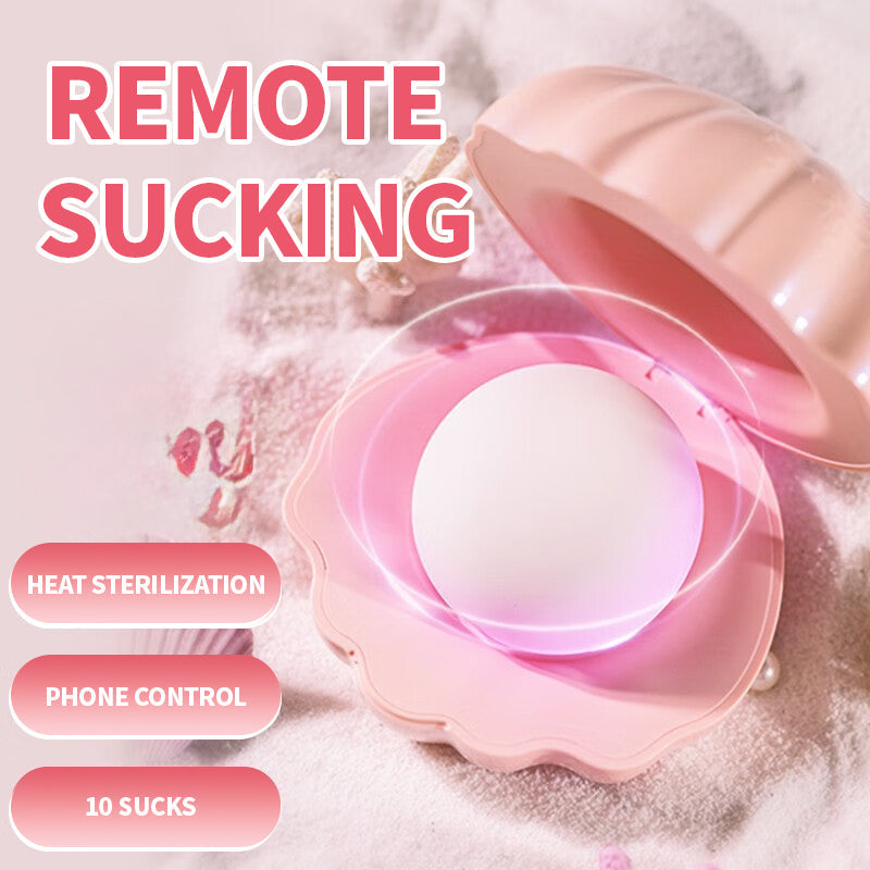 sexeeg Pearl Shell Vibrator Sucking Heated Remote Control Vibrator 