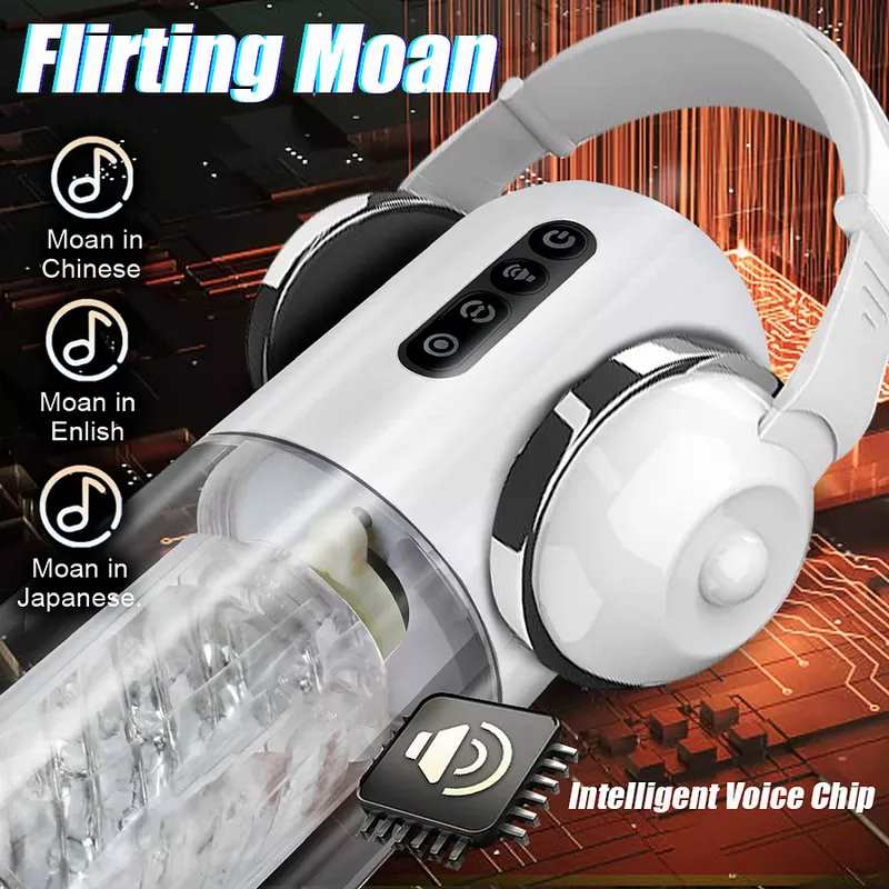 Sexeeg 10-Frequency Rotating 10-Frequency Retractable Male Masturbator