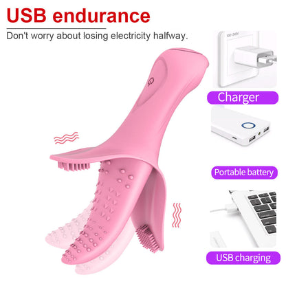 Sexeeg Silicone Tongue Vibrator 