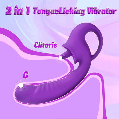 Sexeeg Ava 2-in-1 Tongue-licking Vibrator