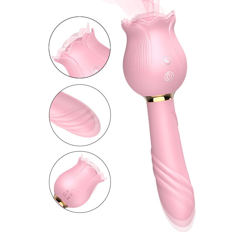 Sexeeg Rose Shaker Sucking Jump Egg Adult Toy G-spot Masturbation Device for Women 