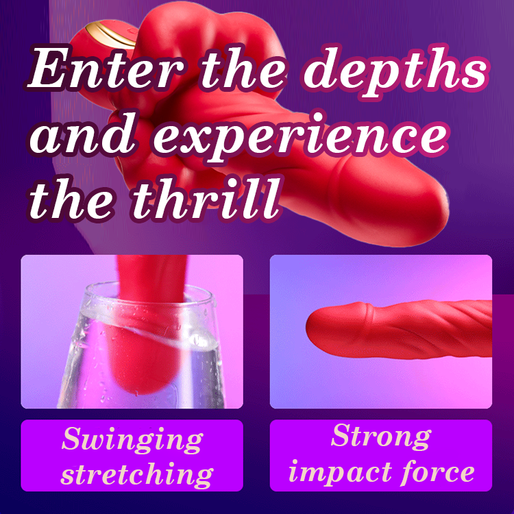 sexeeg 360° Rotating Bead Telescopic Masturbation Vibrator 