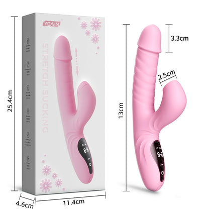 Sexeeg Suck Telescopic Heating Vibrator 