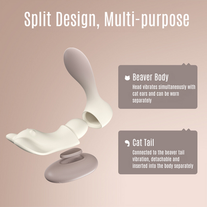 Sexeeg Beaver Wearable Detachable Remote Control Vibrator 