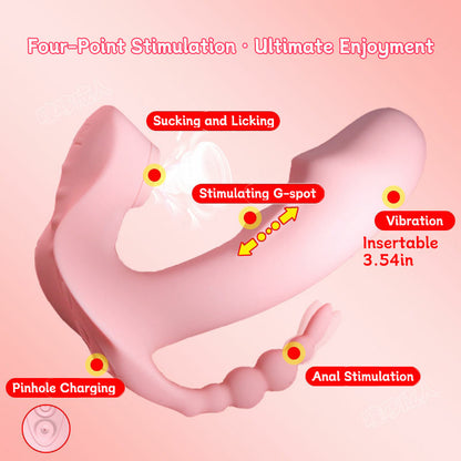 Sexeeg G-Spot Stimulation Anal Play Clitoral Suction Wearable Female Masturbator 