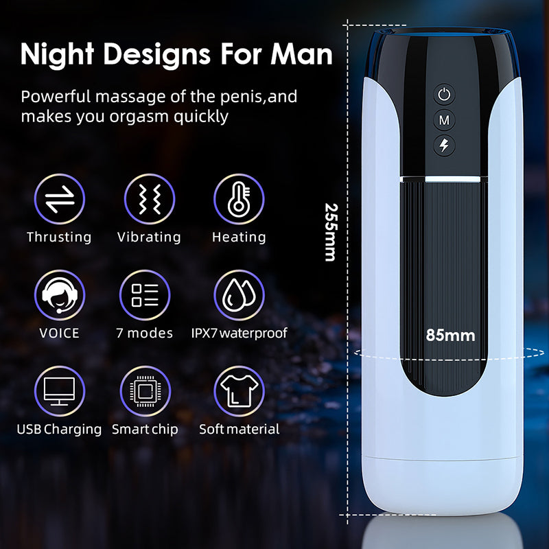 Sexeeg Fully Automatic Male Telescopic Vibrating Masturbator 