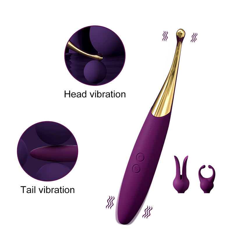 Sexeeg 10-Speed Multifunctional Interchangeable Head Vibrating Wand 