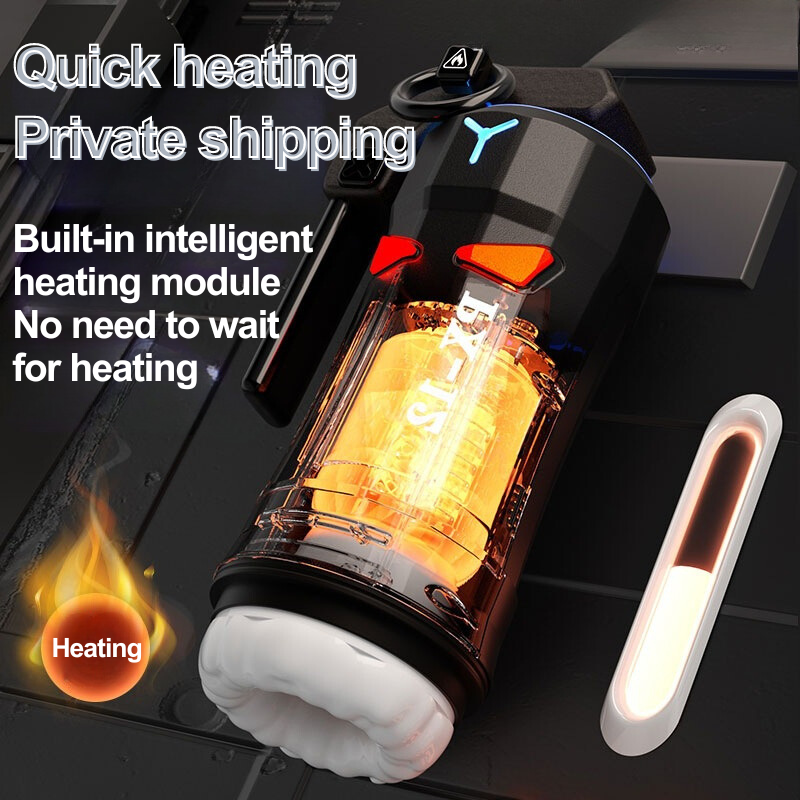 Sexeeg High Explosive Grenade Aircraft Cup Telescopic Vibration Heating Male Masturbation Device 