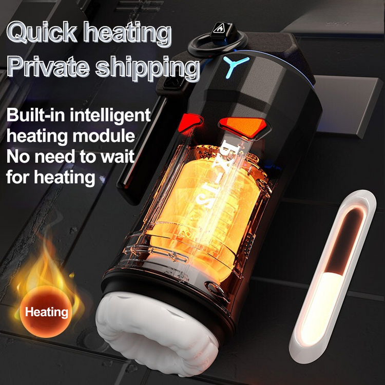 Sexeeg High Explosive Grenade Aircraft Cup Telescopic Vibration Heating Male Masturbation Device 