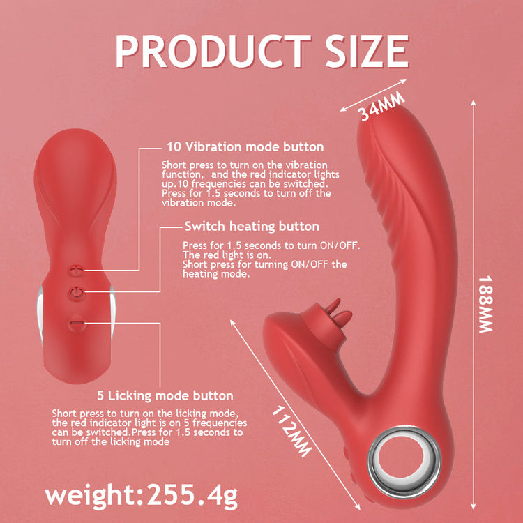 Sexeeg Pussy Clitoral Stimulation Tongue Licking G Spot Orgasm Female Masturbation  Vibrator 