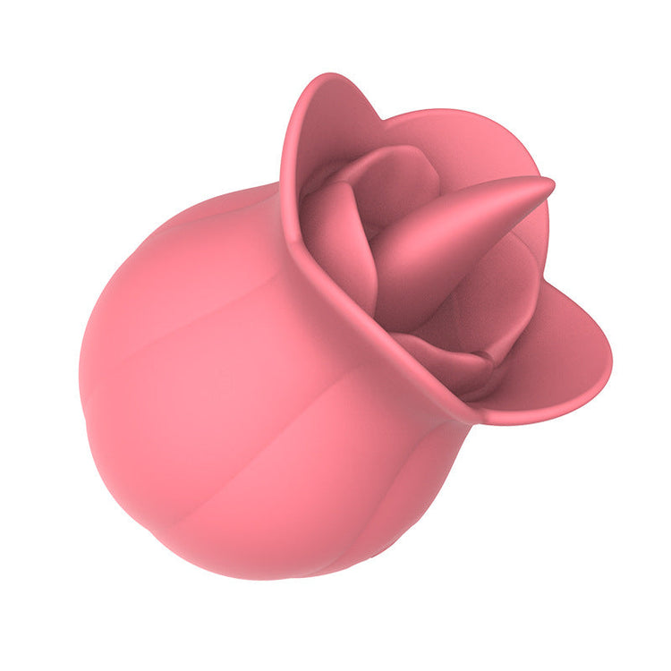 Sexeeg 10 Speeds Rose Vibrator With Tongue 