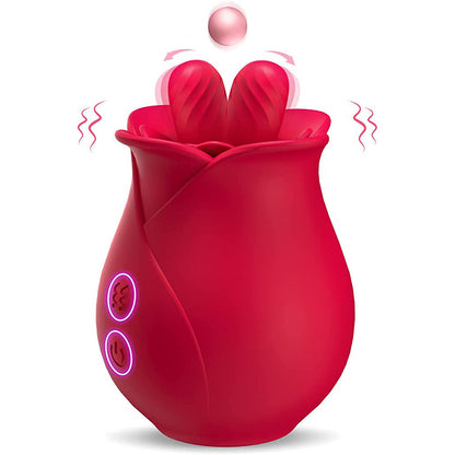 Sexeeg Rose Romeo - Double Tongue Lick Shaker clitoral nipple orgasmic sex toy 