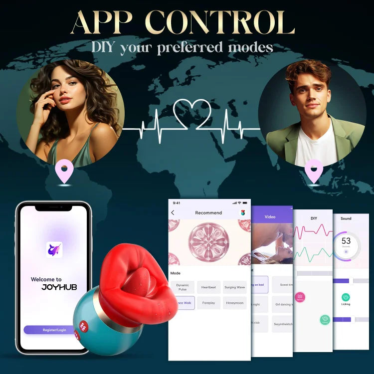 Sexeeg 3 in 1 App Remote Control Big Mouth Vibrator With 360° Tongue Licking & Sucking & Vibrating 