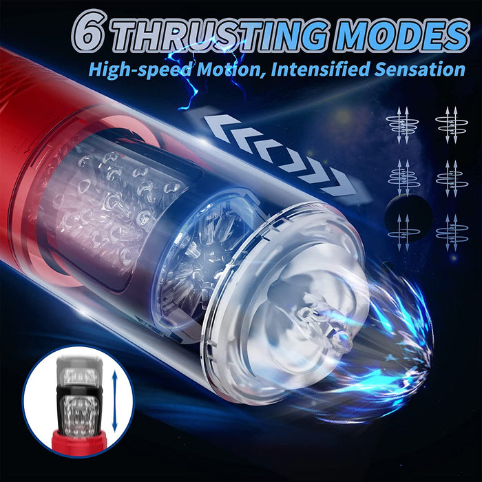 Sexeeg Strong stimulation Innovative Motors Telescoping LCD Display Masturbator 