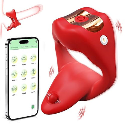 Sexeeg Penis Ring Tongue Design with 9 Vibration Modes 