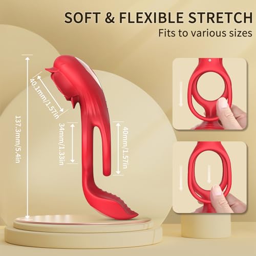 Sexeeg Cock Ring with Rose Clitoral Stimulation 