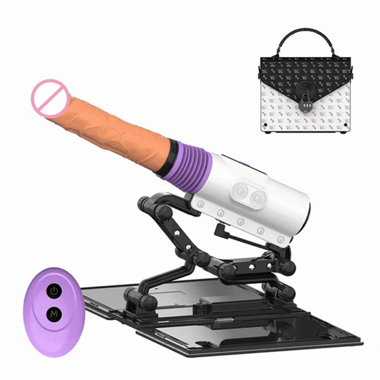 Sexeeg Leather Bag Machine X5x7 Sex Machine Masturbation Pumping Gun With Dildos 