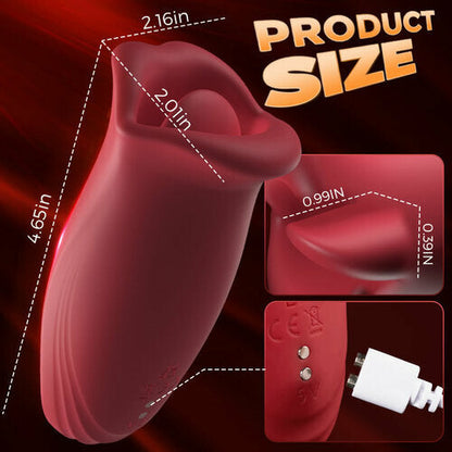 Sexeeg Rose Kiss 10 Biting & 10 Vibrating Modes Stimulate Nipple Clitoral Women Vibrator 