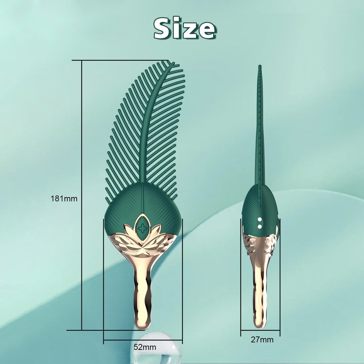 Peacock Feather - Clitoral Stimulator Body Massager Couple Sex Toy With 10 Modes Vibration 