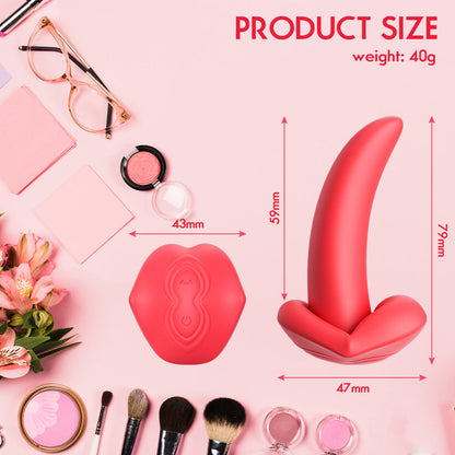 Sexeeg Honey Tongue 5th Generation Wireless Remote Control Vibrator Simulated Lips and Tongue 10 Frequency Vibration Wearable Vibrator 