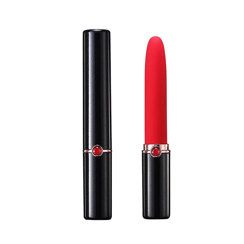 Sexeeg Pocket Rocket - Black Tube Lipstick Vibrating Stick 