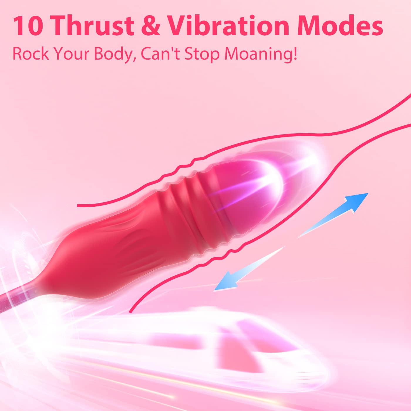 Sexeeg Rose Female Tongue Licking Egg Jumping Telescopic Masturbation Device Double-headed Vibrating Sex Toy