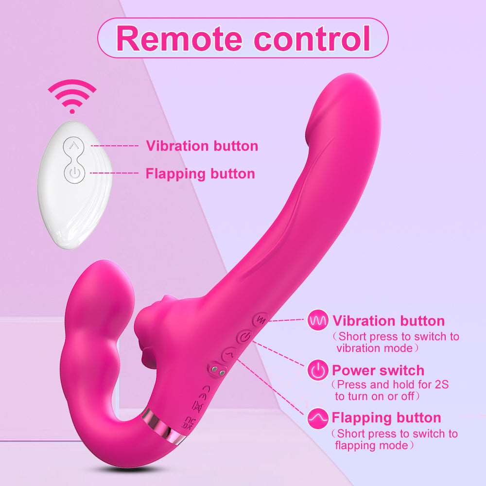 Sexeeg 3-in-1 Rose Clit Stimulator Dual Motor Shock Panty Vibrator 