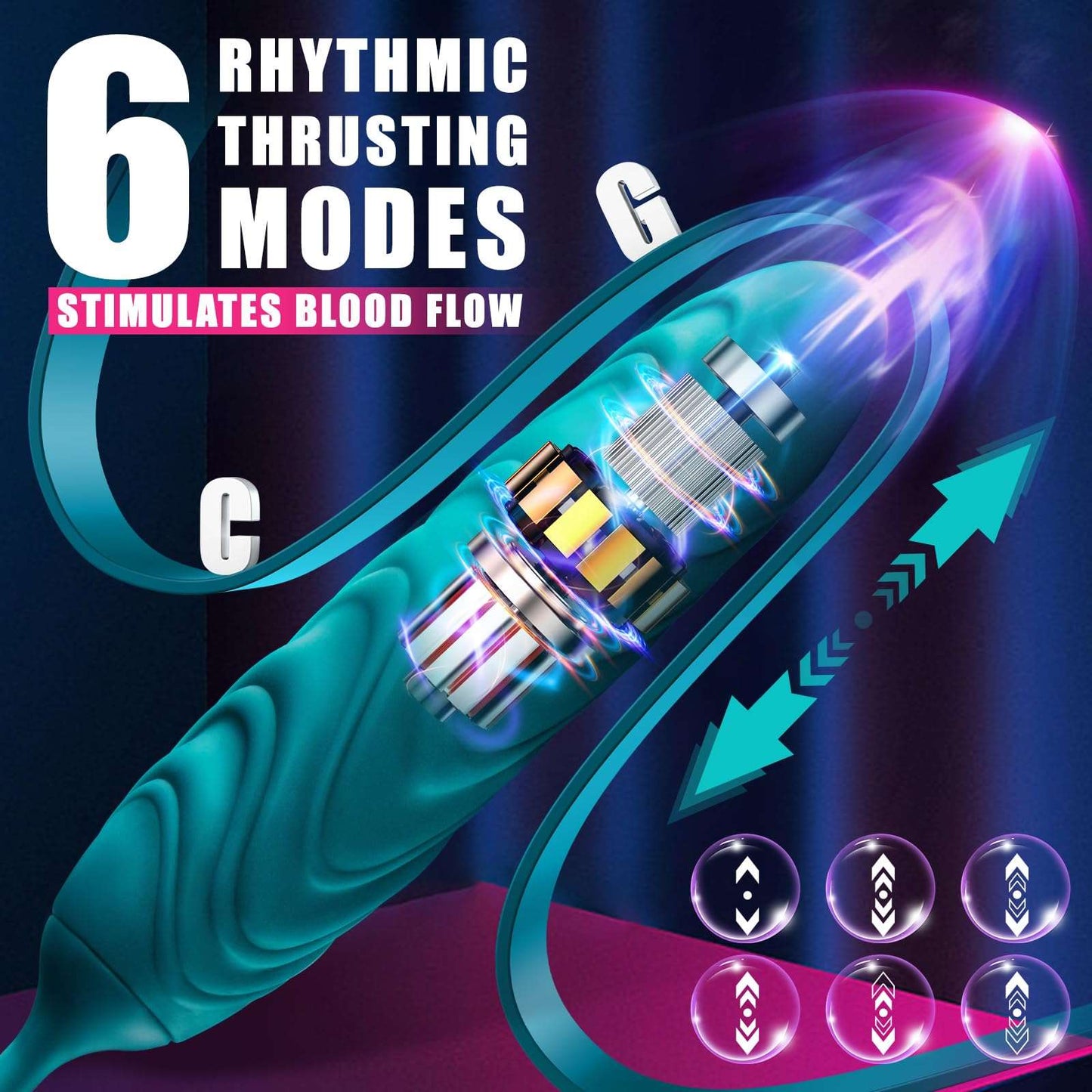 Sexeeg Big Mouth 3in1 Rose shaped Vibrator With 9 Tongue Licking & 6 Thrusting G Spot Dildo 