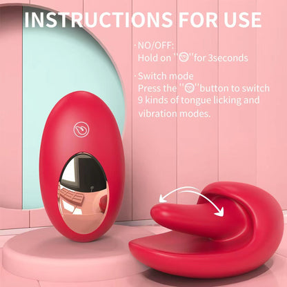 Sexeeg Tongue Shape Licking Nipples Clit Stimulation Vibrators For Women 