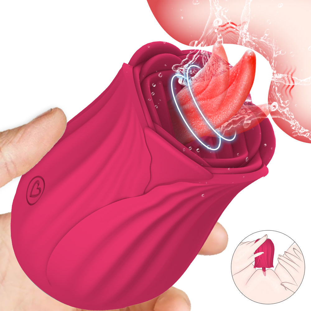 Sexeeg New Rose Tongue-licking Vibrator 