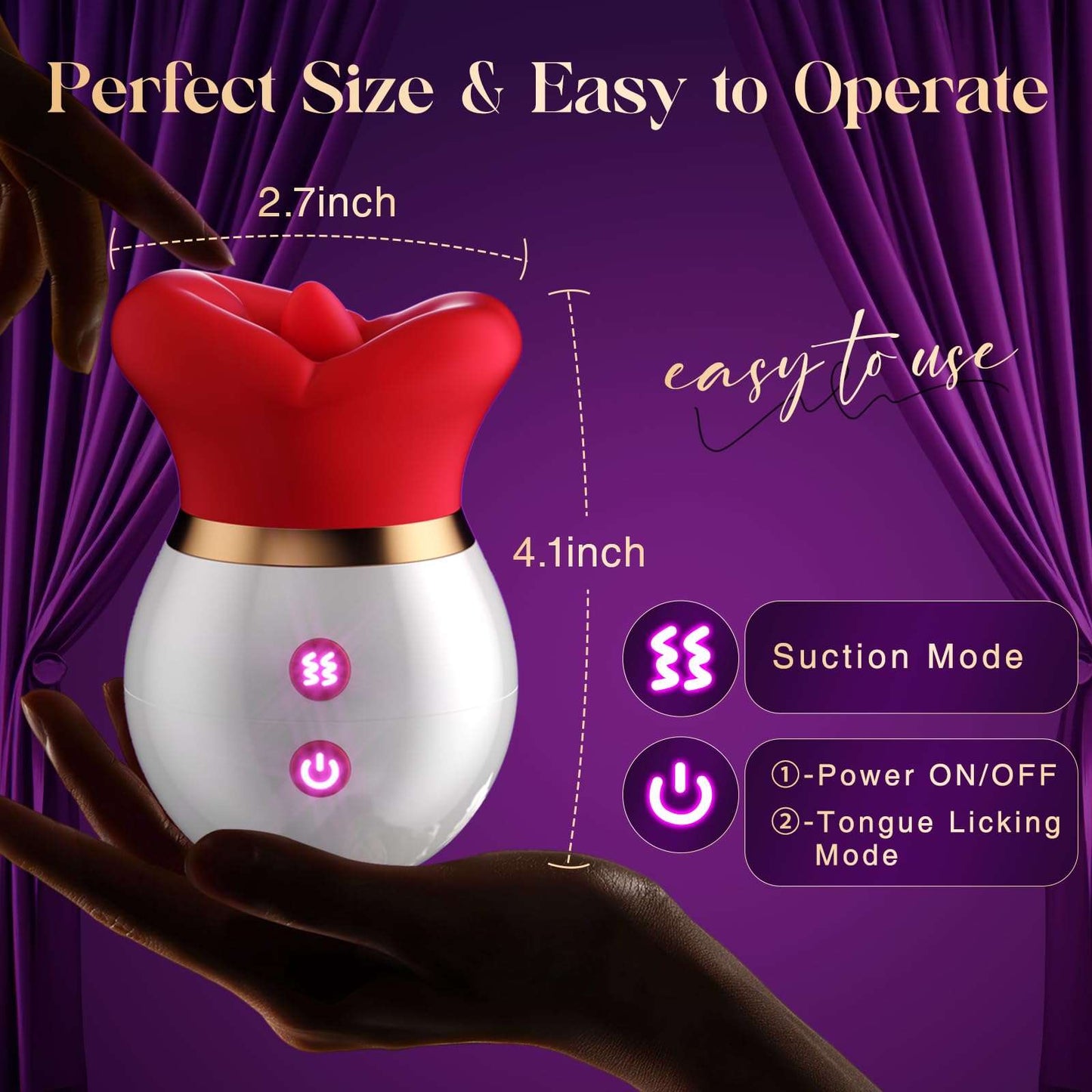 Sexeeg 3IN1 Big Mouth Shaped Sex Toy Sucking Vibrator Adult Toys