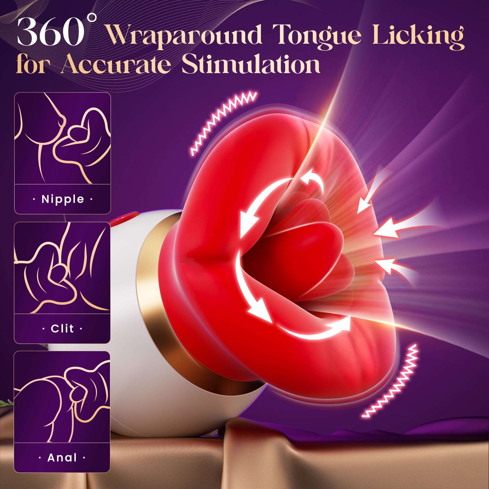 Sexeeg 3IN1 Big Mouth Shaped Sex Toy Sucking Vibrator Adult Toys