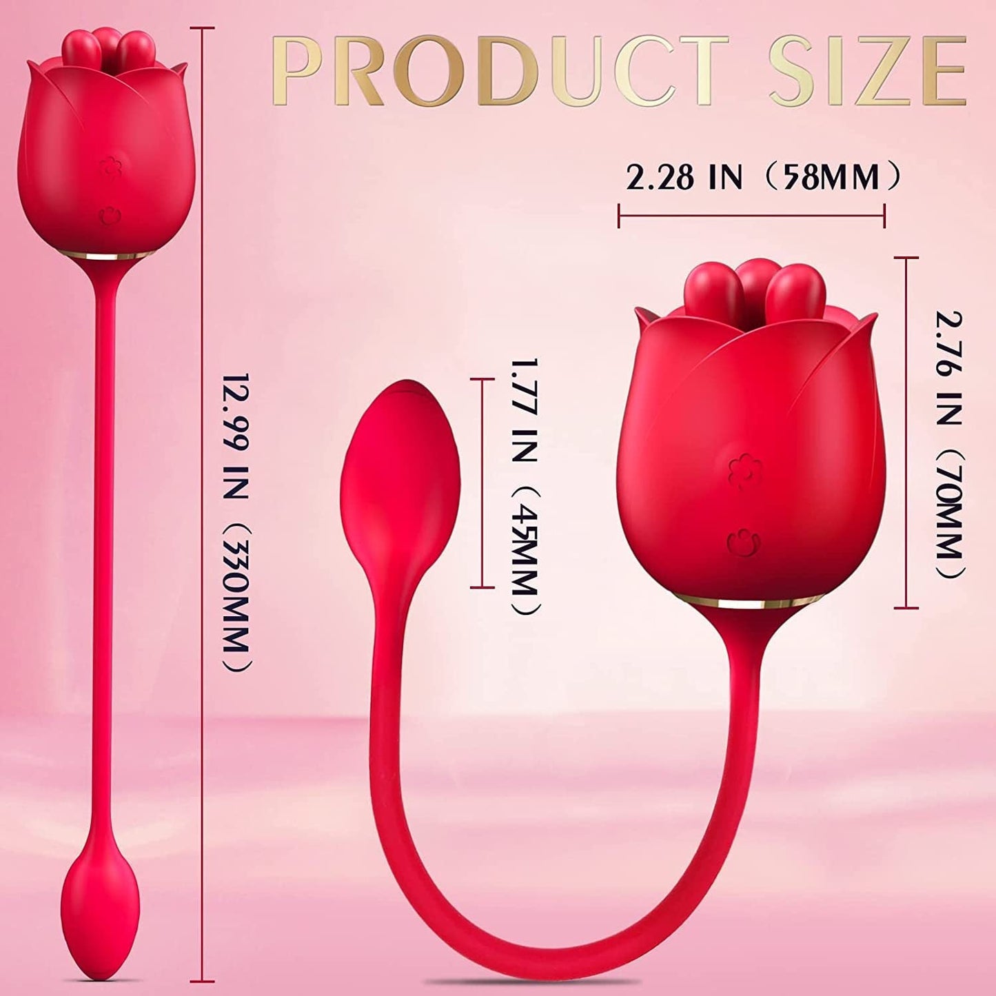 Sexeeg Three Pistils Rose Toy With Vibrating Bud