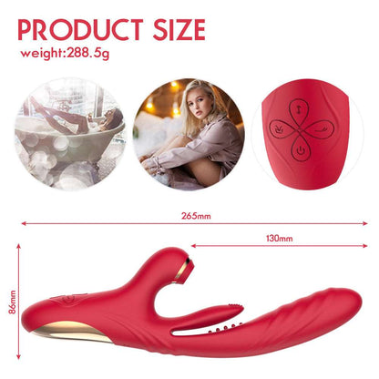 Sexeeg 3 in 1 Suction & Thrusting Vibrator With Tongue For Clitoris & G-spot