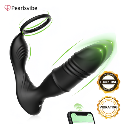 Sexeeg Mason APP/Controller & 9-Telescopic /Vibration & Cock Rings Prostate Massager 