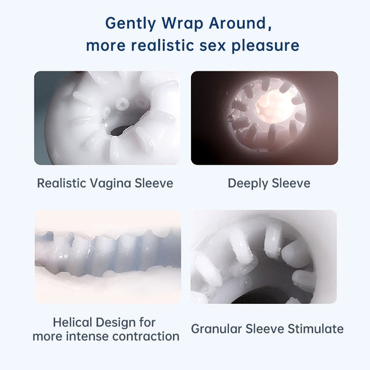 Sexeeg Explorer 3 In 1 Telescopic Sucking Vibration Delayed Ejaculation Masturbation Cup 