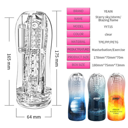 Sexeeg Ransparent Sucking Vibrating Airplane Cup Automatic Male Trainer 