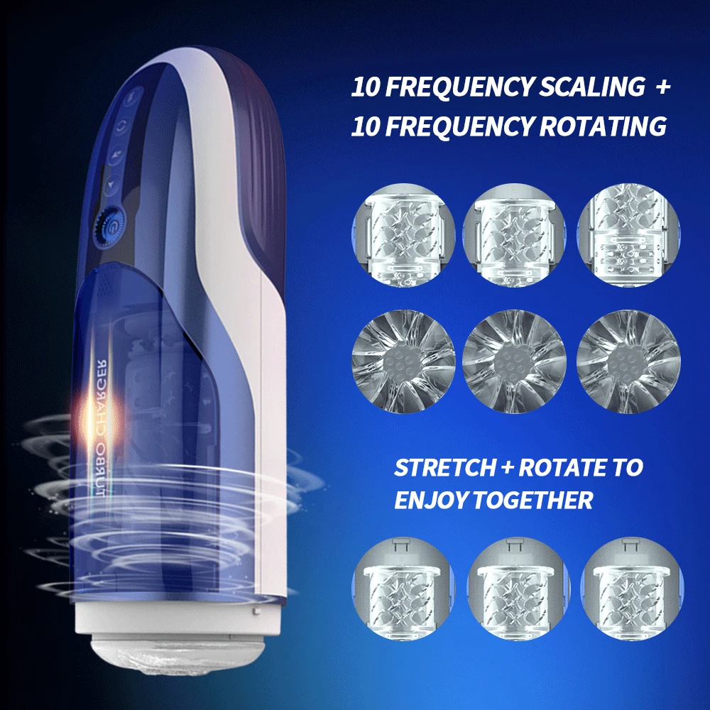 Sexeeg Thrusting Rotation Masturbation Cup Penis Trainer With Voice Function 