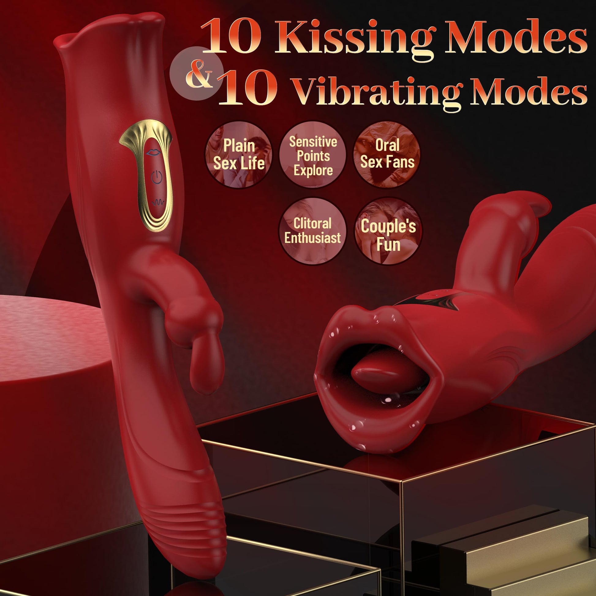 Sexeeg Rose Muncher Clit Licker, Juguetes Sexuales para Mujer Vibrador Sexual Rose Virbrator for Women 