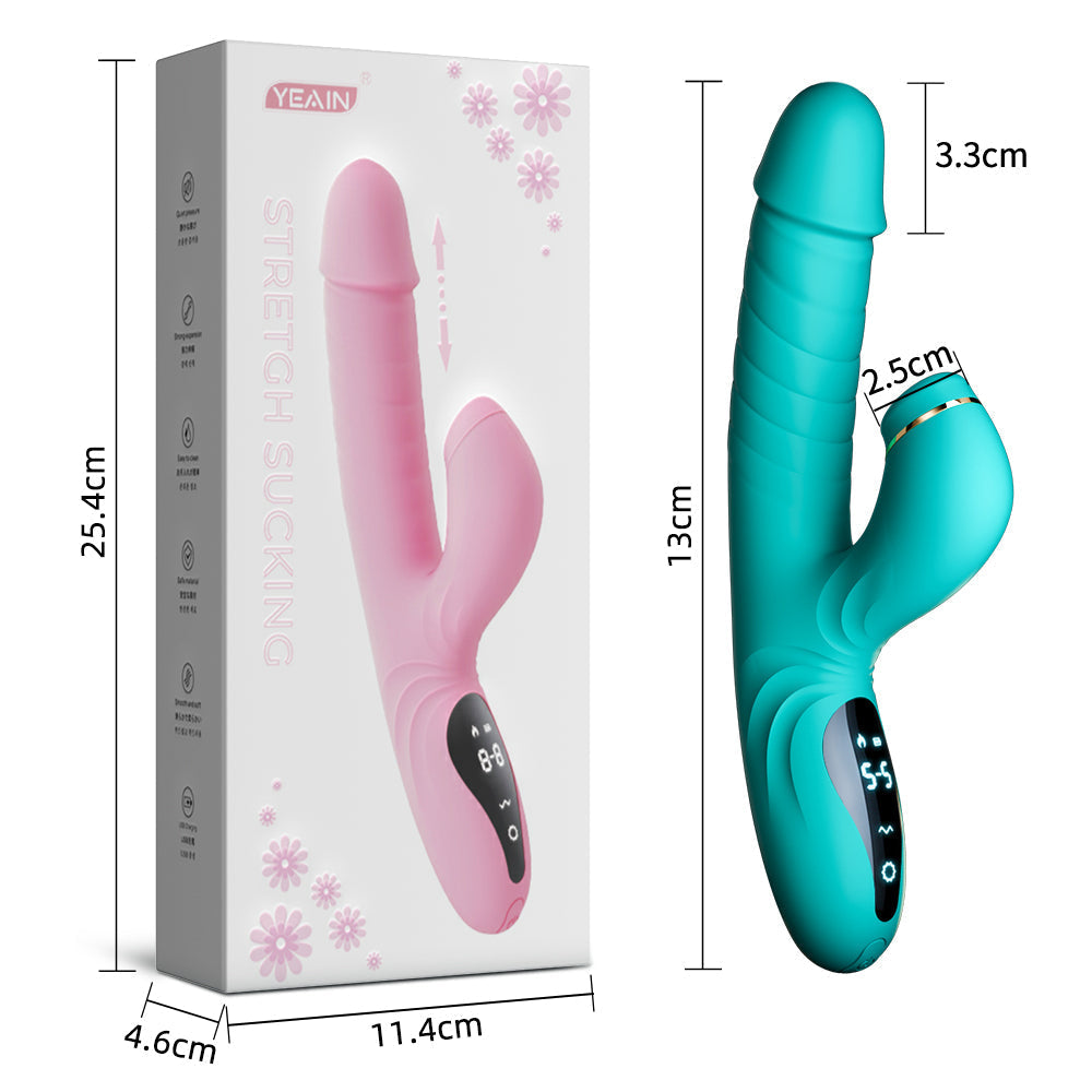 Sexeeg Suck Telescopic Heating Vibrator 