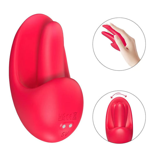 Sexeeg Tongue Shape Licking Nipples Clit Stimulation Vibrators For Women 