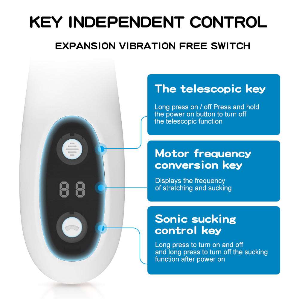 Sexeeg 5-Frequency Sucking Stretching and Heating Female Vibrator 